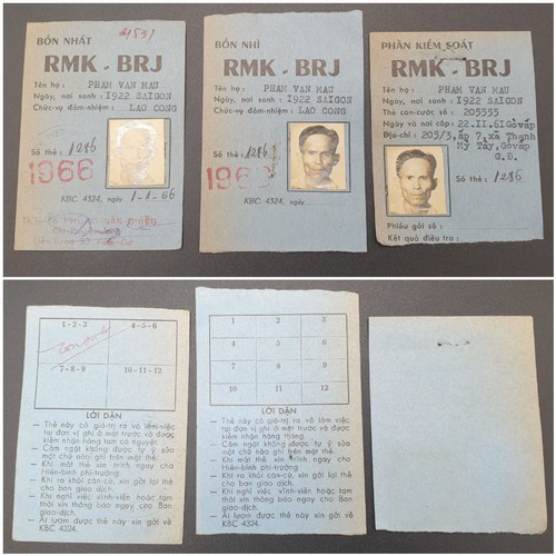 358 - A collection of Vietnam War era (pre 1974) Paperwork and passes allowing Civilian contractors into m... 