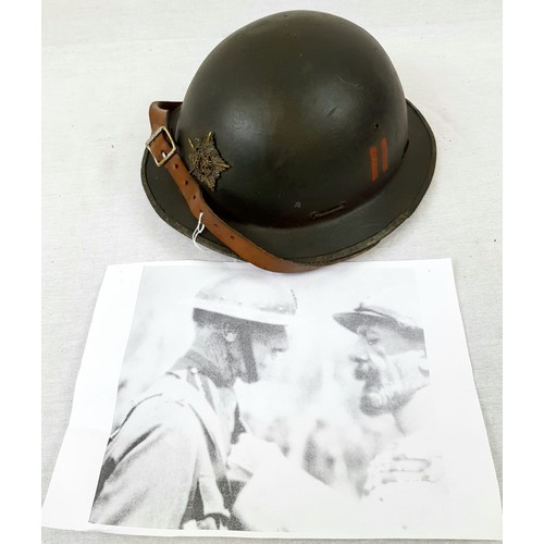 14 - Private Purchase WW1 Officers Brodie Helmet. Badged to the Guards Machine Gun Regiment. Extremely Ra... 