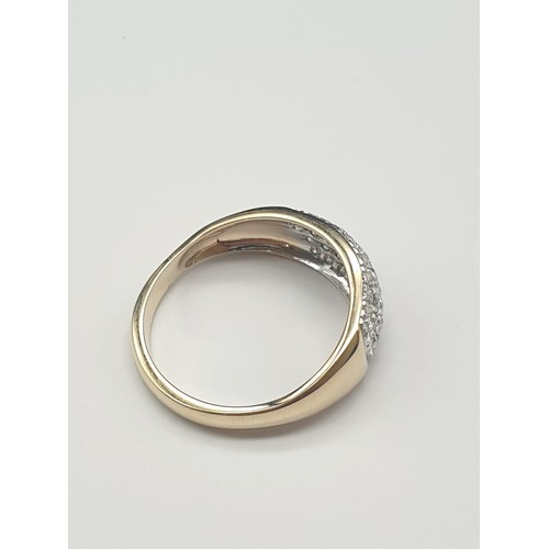 338 - 9K Yellow Gold Diamond Band Ring.
0.5 Carat. 3G. Size R.