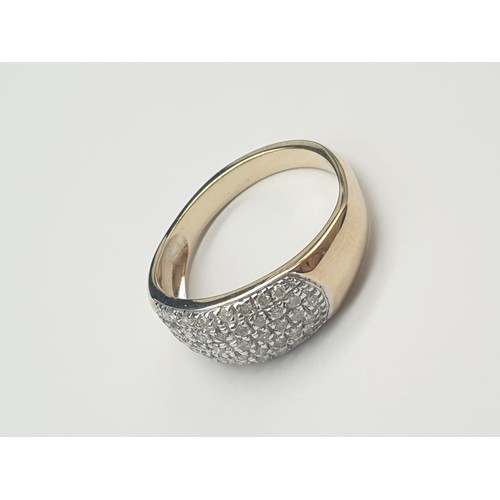 338 - 9K Yellow Gold Diamond Band Ring.
0.5 Carat. 3G. Size R.