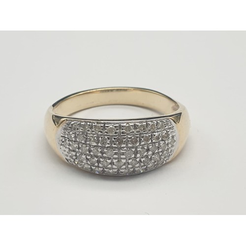 338 - 9K Yellow Gold Diamond Band Ring.
0.5 Carat. 3G. Size R.