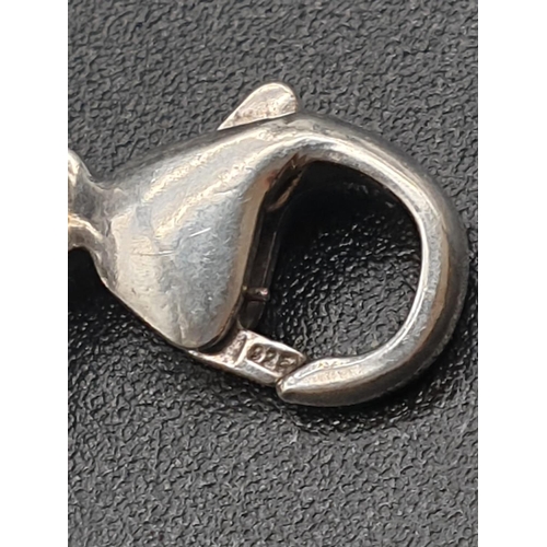 337 - Tiffany style Silver link Bracelet with Heart Pendant.
17cm. 18.25g