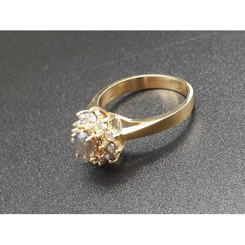 345 - 18k Yellow Gold Natural Chrysoberyl (approx 1 carat) Ladies Ring. Size M. 4.26g