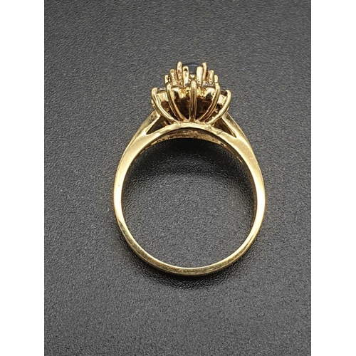 345 - 18k Yellow Gold Natural Chrysoberyl (approx 1 carat) Ladies Ring. Size M. 4.26g