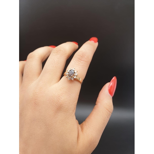 345 - 18k Yellow Gold Natural Chrysoberyl (approx 1 carat) Ladies Ring. Size M. 4.26g