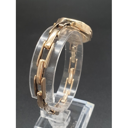 39 - Vintage, possibly Antique 9k Yellow Gold Ladies Watch.
Expandable strap. Gold Dial. As Found. 18g