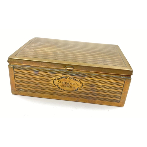 state express cigarette box VINTAGE STATE EXPRESS CIGARETTE TIN WITH A VINTAGE JOHN COTTON CIGARETTE BOX  CONTAINING SOME ORIGINA