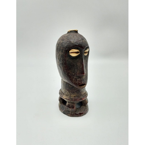 21 - An Antique 19th Century African Large Ivory Figurine.
Originally from the Luba Tribe (Congo). Shell ... 