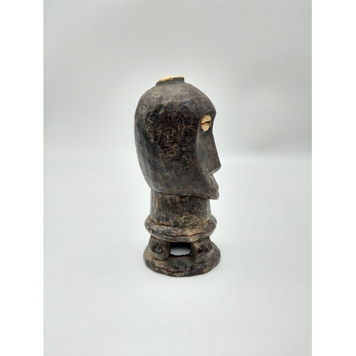 21 - An Antique 19th Century African Large Ivory Figurine.
Originally from the Luba Tribe (Congo). Shell ... 