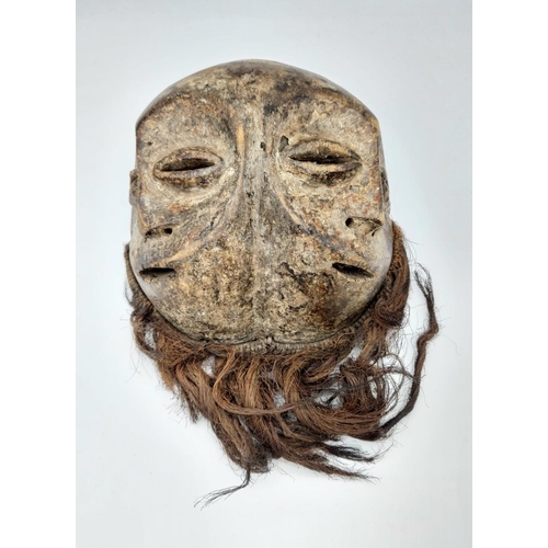 216 - An Antique African Tribal Double-Face Dancing Mask. 
Used by the Liga Tribe of The Congo to celebrat... 