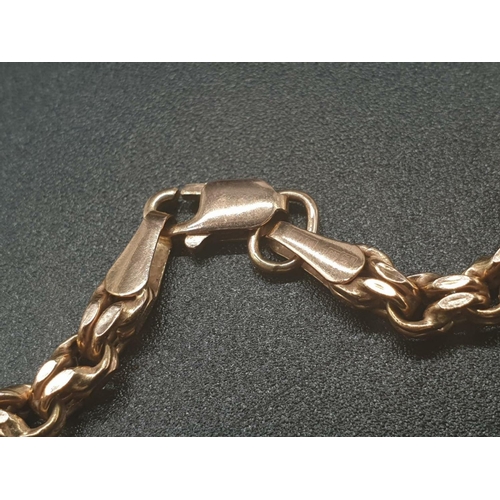 103 - 10ct rose gold cable necklace, length 57cm. Weight 11.3 grams