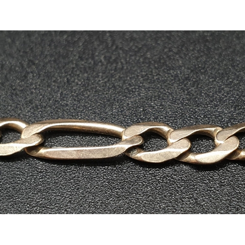 131 - 9ct yellow gold Figaro bracelet, 22cm in length, total weight 6.7 grams