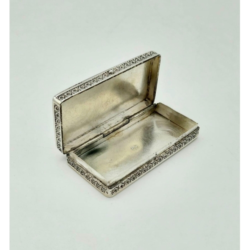 244 - Early Islamic Enamel Silver Snuff Box. 5 x 2.5cm