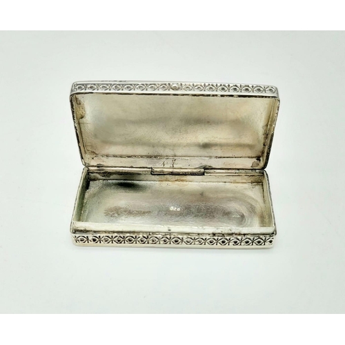 244 - Early Islamic Enamel Silver Snuff Box. 5 x 2.5cm