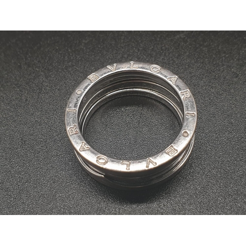 90 - 18ct white gold Bvlgari B.zero band ring. Ring size S. Total weight 11.2 grams