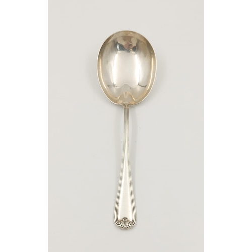 116 - A Vintage Shreve, Crump and Low Sterling Silver Large Serving Fork and Spoon. 21cm. 165g total weigh... 