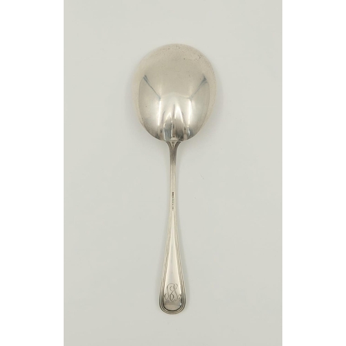 116 - A Vintage Shreve, Crump and Low Sterling Silver Large Serving Fork and Spoon. 21cm. 165g total weigh... 