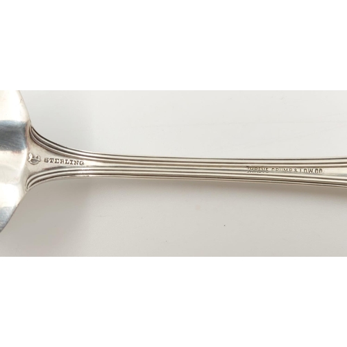 116 - A Vintage Shreve, Crump and Low Sterling Silver Large Serving Fork and Spoon. 21cm. 165g total weigh... 