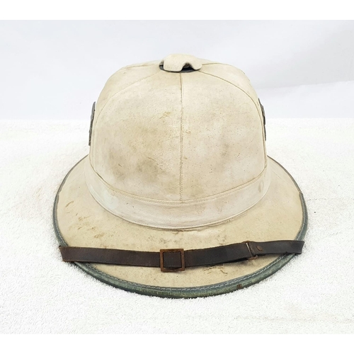 143 - WW2 Africa Corps Pith Helmet. A real “been there” Desert Hat.