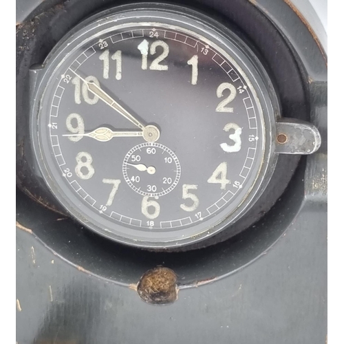 47 - WW2 Luftwaffe Junghans Radio Operators Clock. Working well, keeps very good time.