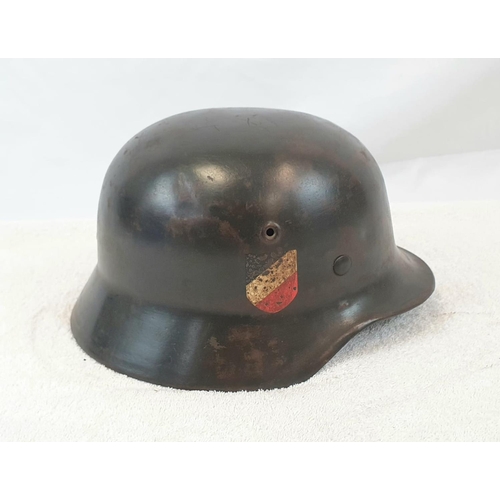 5 - WW2 German Luftwaffe Double Decal M40 Helmet. Stamped ET.62 for the Eisenhüttenwerk Thale
factory in... 