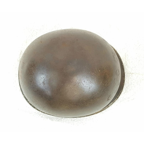 51 - WW2 US McCord M1 Fixed Bale Rangers Helmet. Front seam split. Can just make out the batch number 633... 