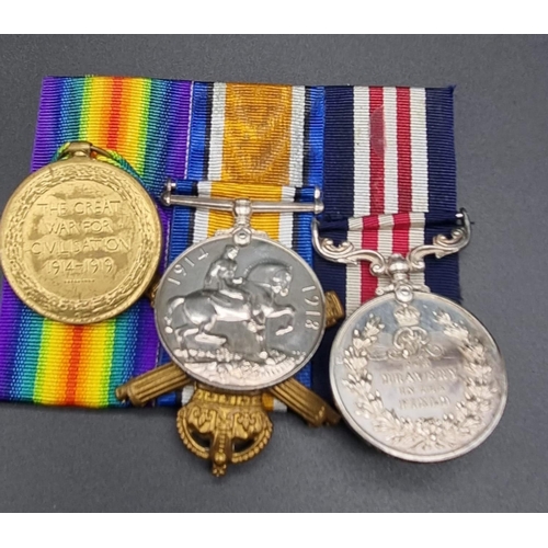 93 - WW1 Military Medal and Duo Awarded to 63626 Pte Edison Burnett 4 th Machine Gun Corps. With original... 