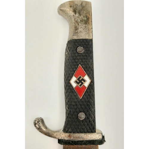 267 - Hitler Youth Sheath Knife. RZM Marked.