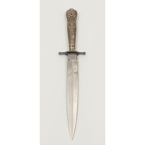 326 - An Interesting Vintage J.Nowill and Sons Dagger. The blade has been married with a silver decorative... 