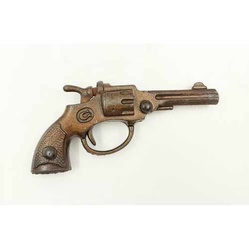 324 - Rare Vintage 1920’s Cast Iron English Made ‘Dixie’ Model Reproduction Cap Revolver Working Action. 1... 