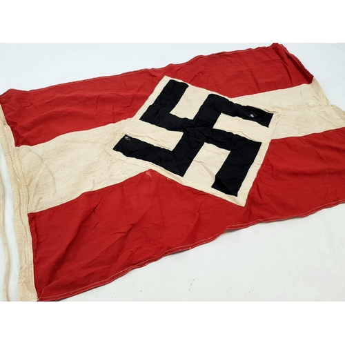 347 - Hitler Youth Flag 60 x 100 cm. 3-part individual sewn panel design.