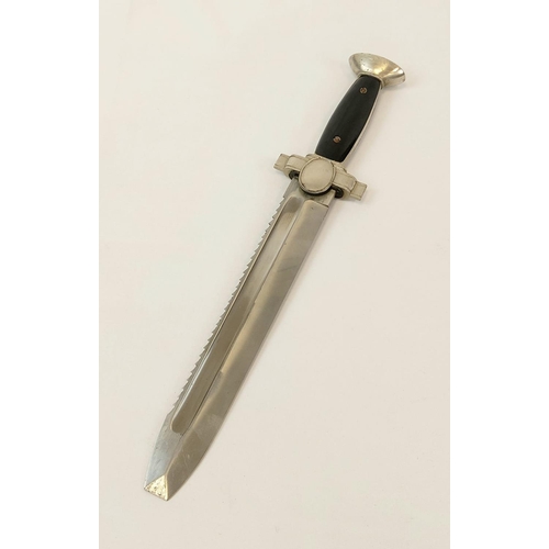 65 - 3 rd Reich D.R.K (German Red Cross) Enlisted Mans Dagger with leather frog.