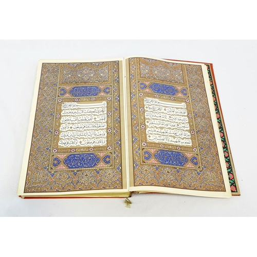 7 - A Holy Koran (1966 signed) Ordered by The King and Emperor Mohammad Reza Pahlavi. 26 x 41cm