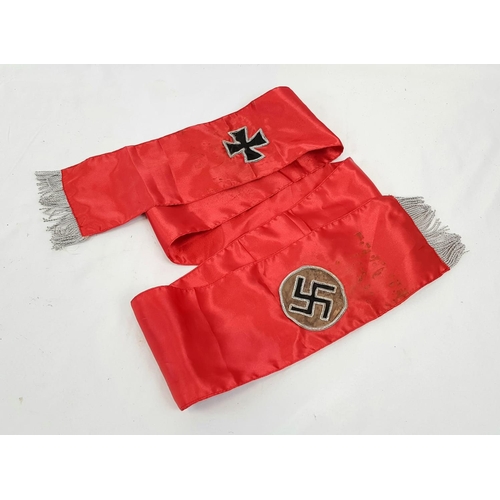 163 - A WW2 German 3rd Reich Silk Scarf. 170cm