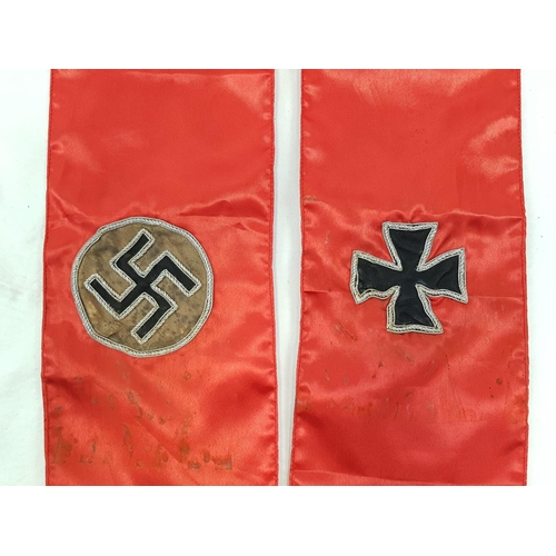 163 - A WW2 German 3rd Reich Silk Scarf. 170cm