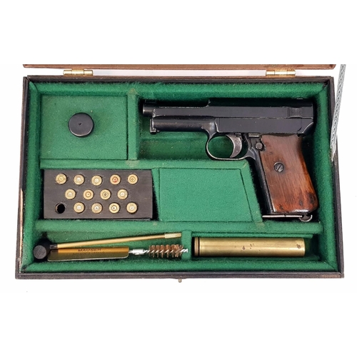 60 - A Mauser (.32 calibre) 7.65 Semi-Automatic Pistol. Circa 1934, walnut grip, factory markings to side... 