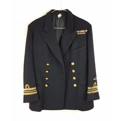 376 - Vintage Navy Fleet Air Arm Officers Blazer with Ribbons (approximate size chest 38) Professionally c... 