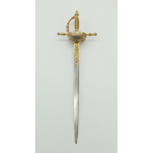 313 - Three Antique Sword-Style Letter Openers. All with fascinating handles - one with a Maltese Cross. L... 