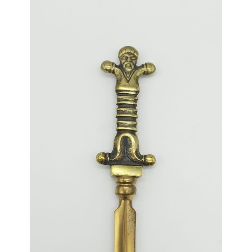 313 - Three Antique Sword-Style Letter Openers. All with fascinating handles - one with a Maltese Cross. L... 