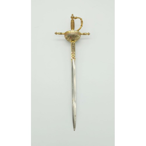 313 - Three Antique Sword-Style Letter Openers. All with fascinating handles - one with a Maltese Cross. L... 