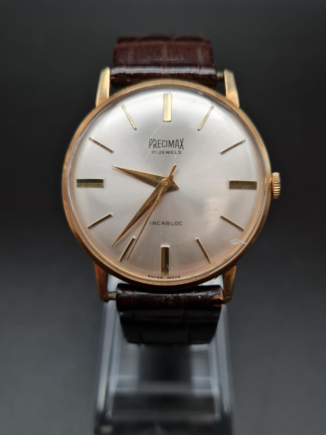 PRECIMAX プレシマックス 21 jewels gold plate 時計