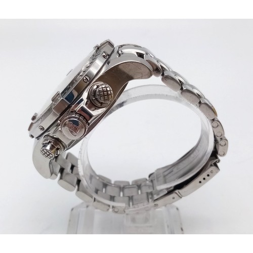 361 - A BREITLING 1884 CHRONOMETER IN STAINLESS STEEL IN ORIGINAL BOX AND PAPERS, AUTOMATIC WITH SPARE LIN... 