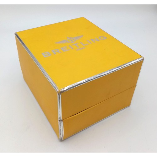361 - A BREITLING 1884 CHRONOMETER IN STAINLESS STEEL IN ORIGINAL BOX AND PAPERS, AUTOMATIC WITH SPARE LIN... 