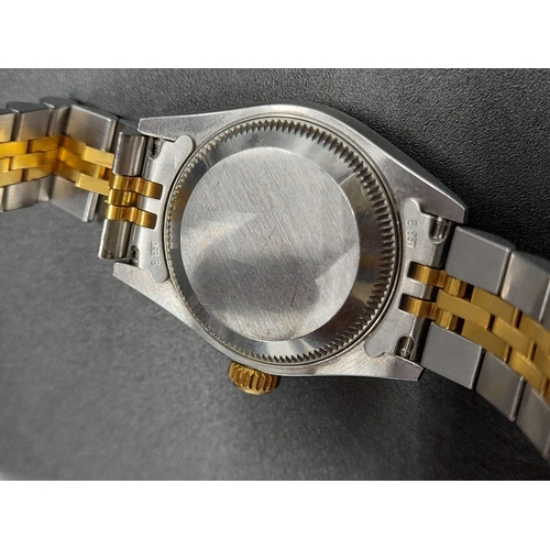 48 - Classic Rolex Oyster Jubilee Bracelet Ladies Watch. 18K gold and steel bracelet/case -26mm. Gold-ton... 