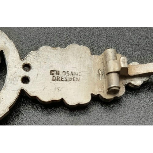 40 - WW2 German Silver Grade Luftwaffe Reconnaissance Clasp. Maker Marked: G.H Osang, Dresden.