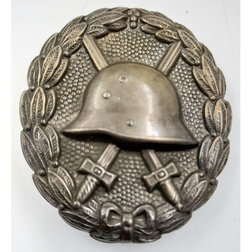 750 - WW1 Imperial German Silver Wound Badge. Awarded for being wounded 3-4 times.