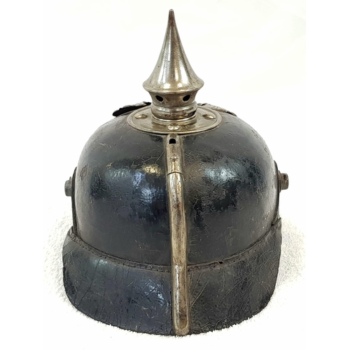 19 - WW1 Imperial German – Prussian Mle 1915 Pickelhaube with steel furnishings.