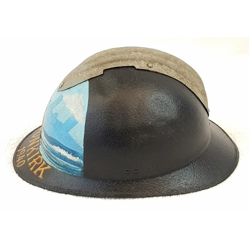 96 - WW1 French 1915 Model Casque De Adriane Helmet. Badged to the infantry. Complete with liner.
Beautif... 