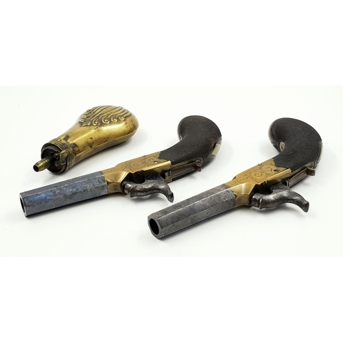 3 - A pair of 80 bore percussion boxlock pocket pistols, made in 19th century by Bentley of famous Bentl... 