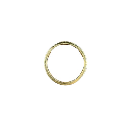 2 - GUCCI 18k yellow gold with diamonds set band ring, weight 4g approx size Q1/2 (RRP £1170)